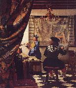 VERMEER VAN DELFT, Jan The Allegory of Painting -or- The Art of Painting oil painting